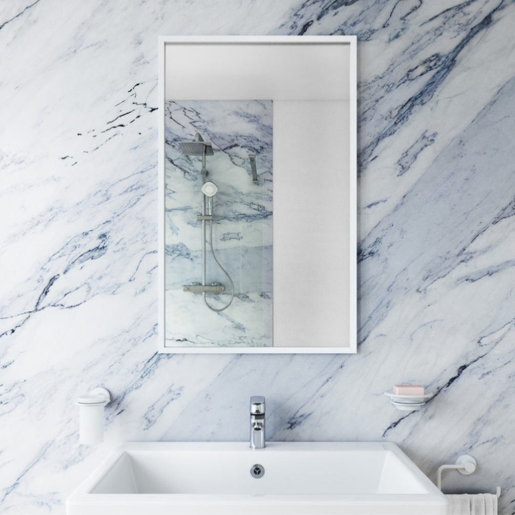 Product Lifestyle image of Origins Living Docklands White Rectangular Mirror